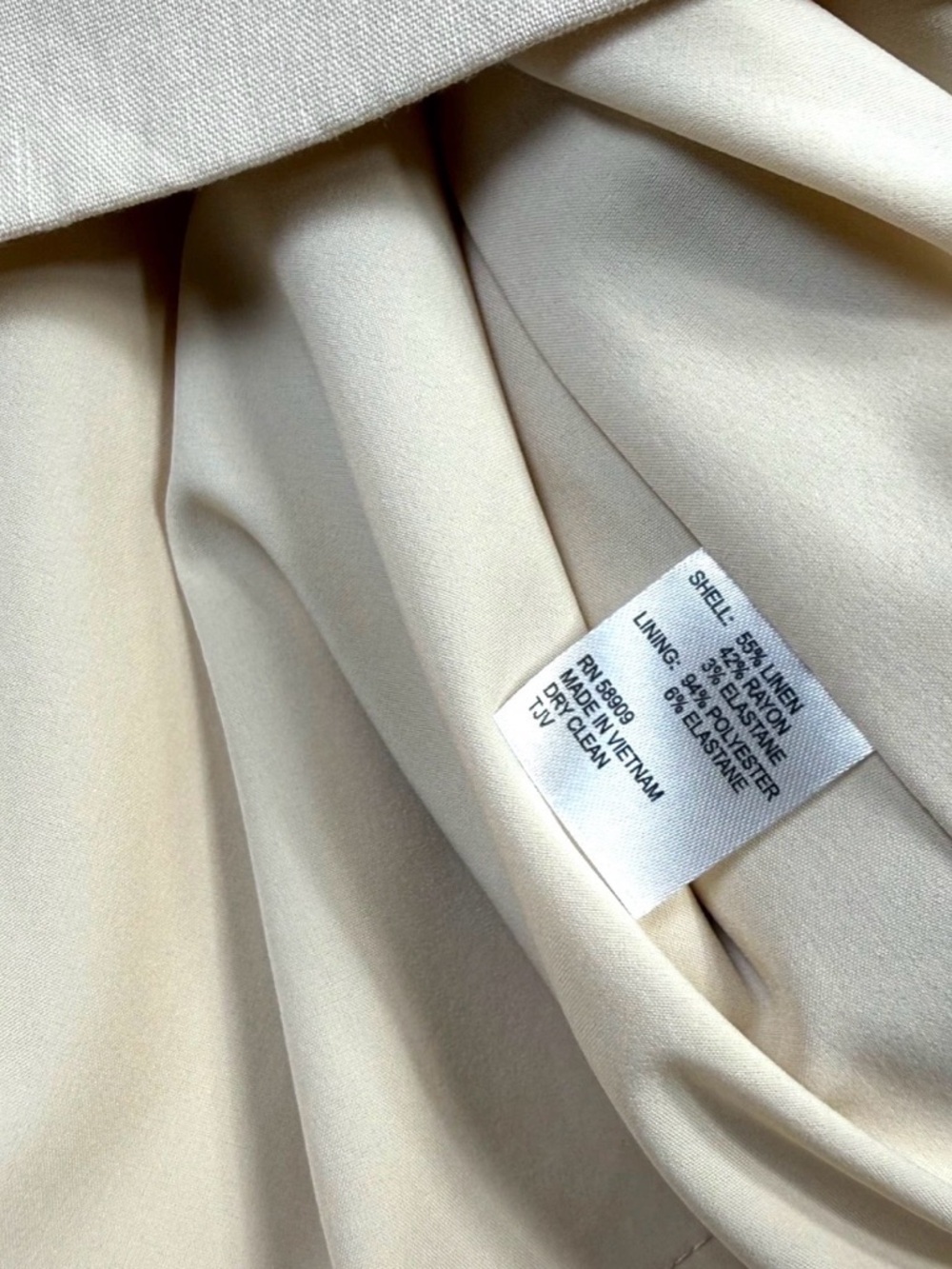 ANTONIO MELANI Cream Sleeveless Dress Summer Linen Blend - Picture 4 of 4